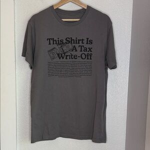 2 LTT Grey and lavender t shirt This Shirt is A Tax Write Off Large tech bro